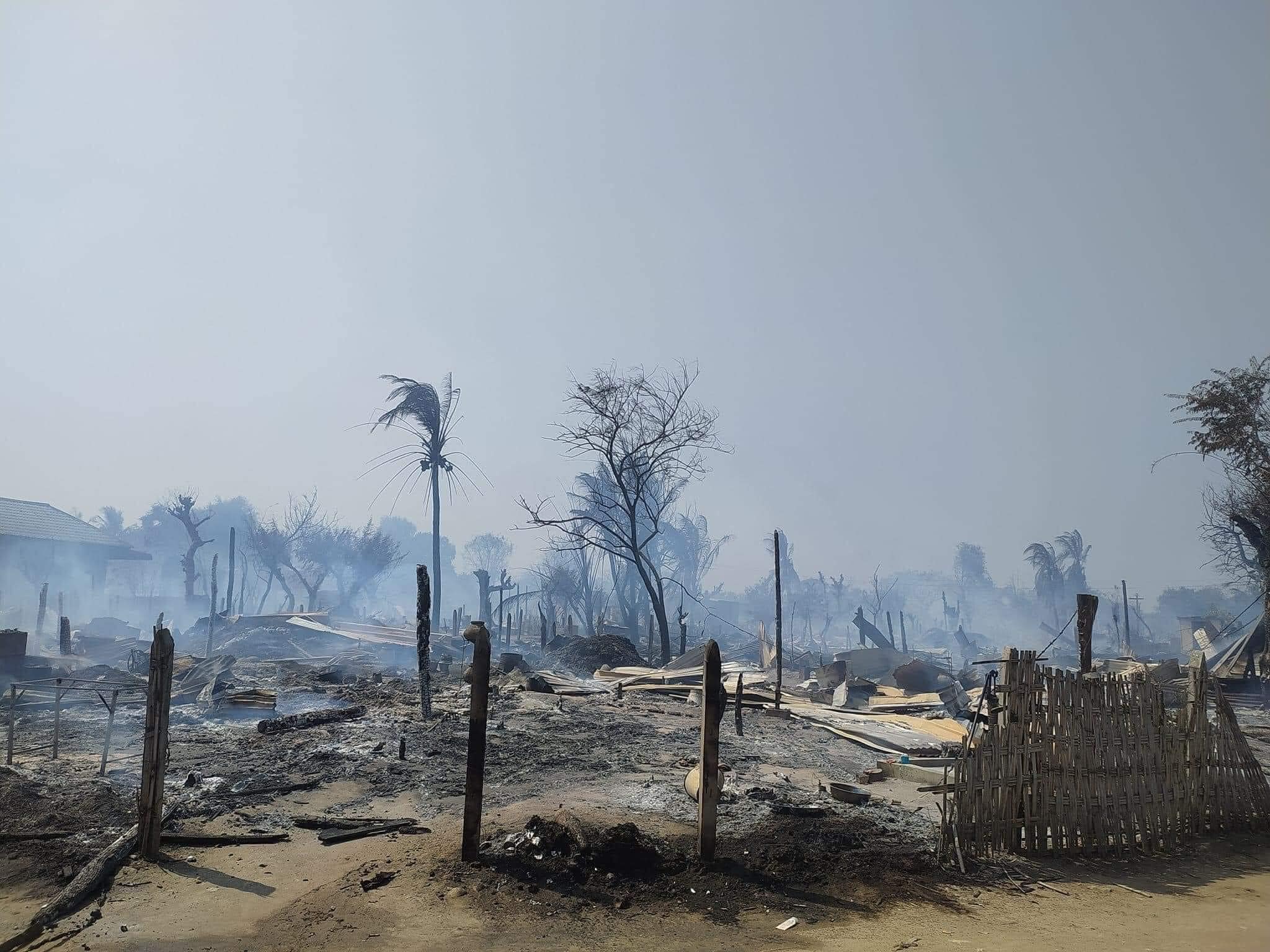 destruição nas terras dos bayingyis