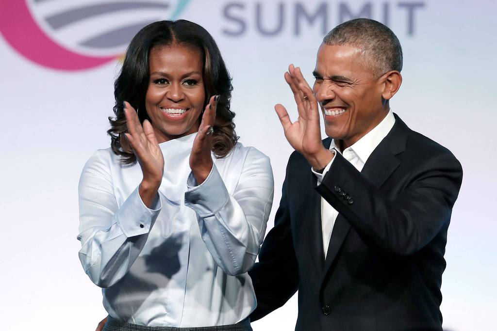 Casal Obama mobiliza eleitores anti-Trump