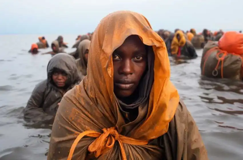 Migrantes com companheiro de viagem